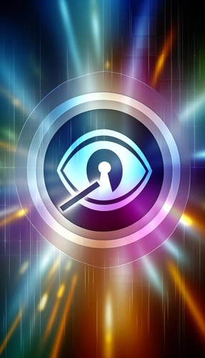 privacy icon centered on a bright colored background